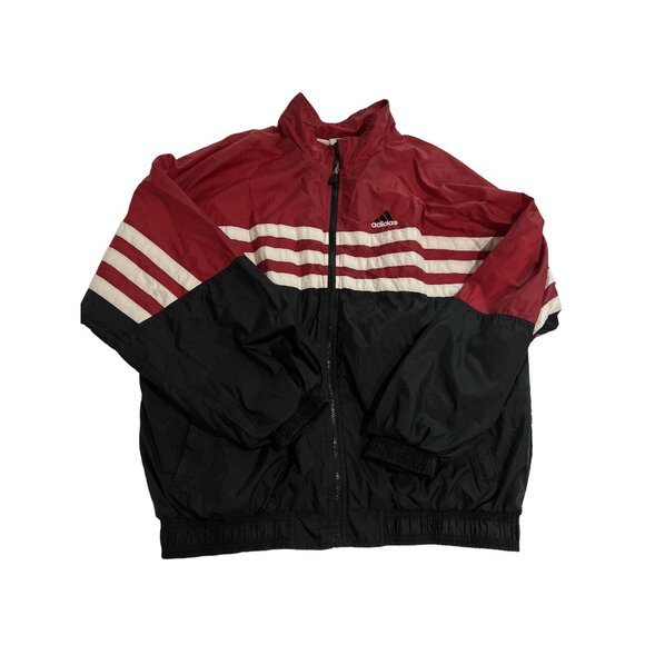 Adidas Vintage Jacket in Red Black White - Picture 1 of 3